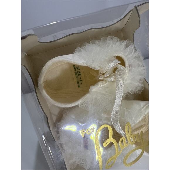 Vintage Japan Baby Cradle Knit Shoes -Size 1 - Picture 2 of 5